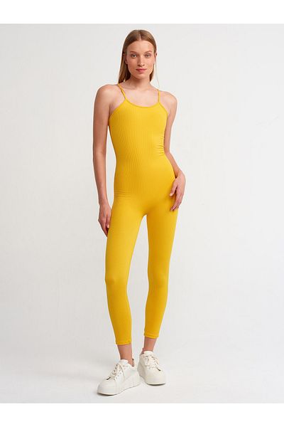 Dilvin 7957 Strappy Jumpsuit-orange