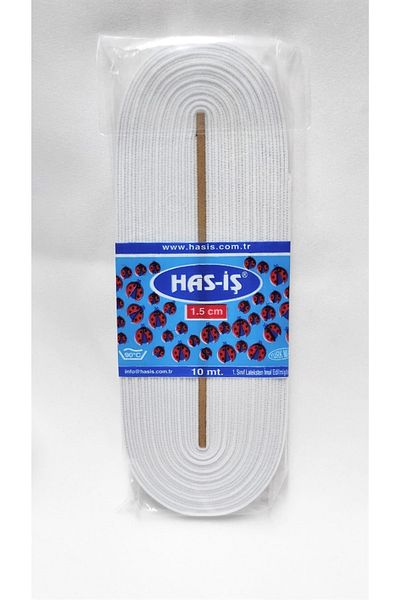 ATMACA TUHAFİYE Has-iş Anvelopă plată albă de 1,5 cm, 10 metri, talie, picior, elastic