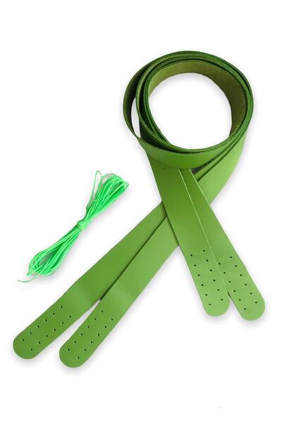 alfa tasarım atölyesi Hakiki Deri Dikilebilir Çanta Sapı (çift/75 Cm) Canlı R...