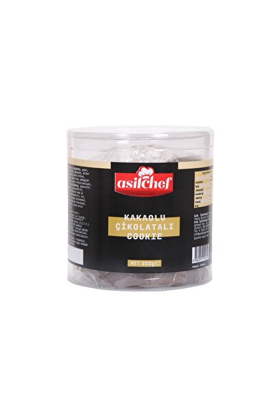 ASİLCHEF Asil Chef Kakaolu Çikolata Parçalı Cookie 4'lü 200gr - Kurabiye