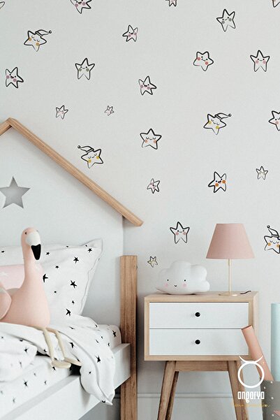 ANGARYA Modern Stil, Dekoratif Gülümseyen Yıldızlar, Ev Dekorasyonu, Çocuk Od...