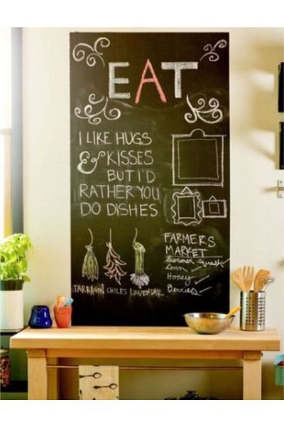 Piksel Grafik Cuttable Chalkboard Wall Cabinet Kitchen Stickable Blackboard