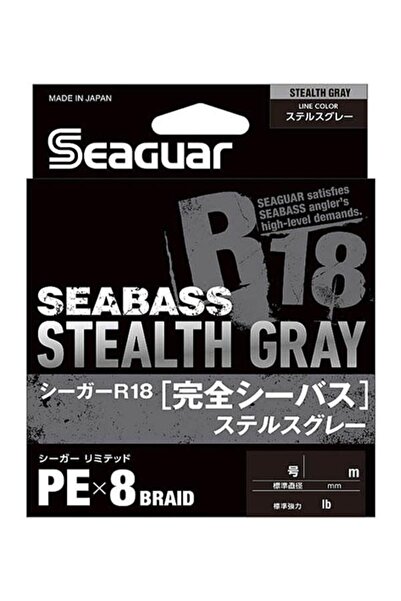 seaguar R18 Seabass Stealth Gray Pex8 Braid 150m Rope Line