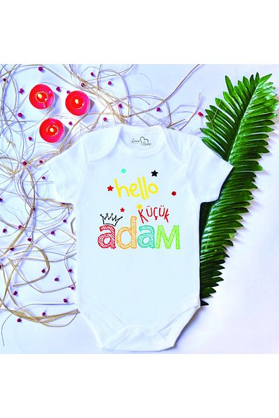 LoveStore Unisex Baby Little Man Printed 100% Cotton Snap-On Bodysuit