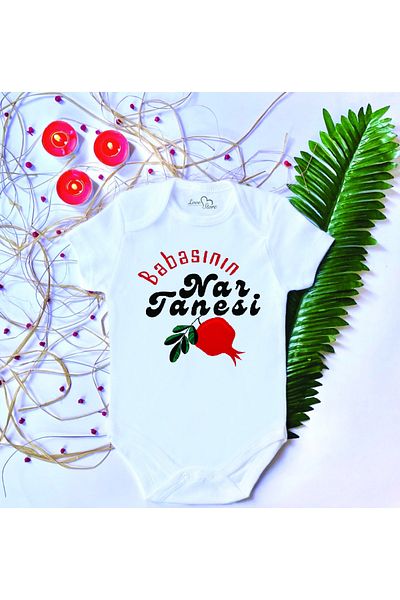 LoveStore Unisex Baby Mother's Pomegranate Grain Printed 100% Cotton Snap-On Bodysuit