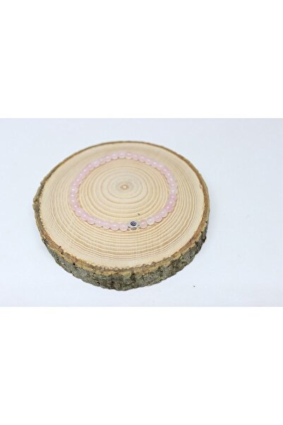 Yasamtohumu Brățară cu piatră de cuarț roz 4mm