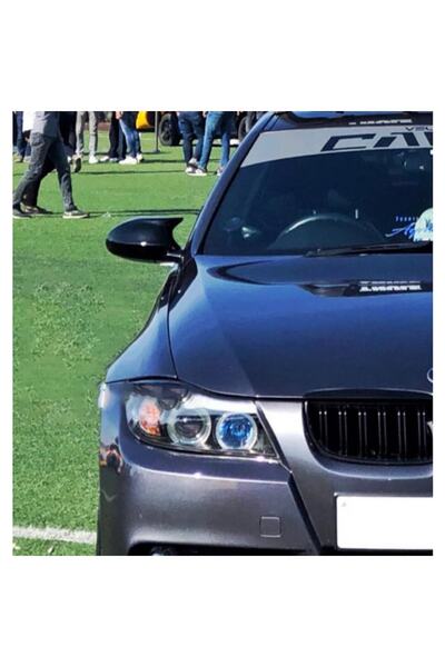 HasAkman Bmw E90 3 Serisi Batman Yarasa Ayna Kapağı Piano Black 2004 2005 200...