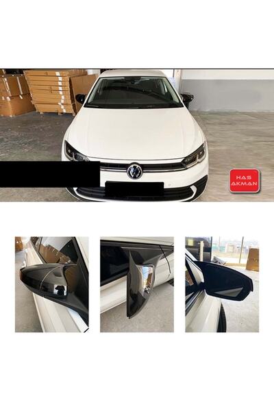 HasAkman Vw Polo Mk6.5 Fl Batman Yarasa Ayna Kapağı Piano Black 2021 Ve Üzeri
