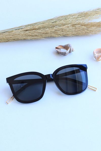 LOOKUP NEW Jeremy Black Oval Frame Matte Black Glass Unisex Uv400 Sunglasses