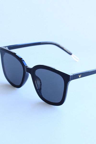 LOOKUP NEW Jeremy Black Oval Frame Matte Black Glass Unisex Uv400 Sunglasses
