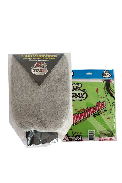 TRAX T-rax Yıkama Cila Ve Uygulama Eldiveni Yüksek Kaliteli Mikrofiber + 40x4...