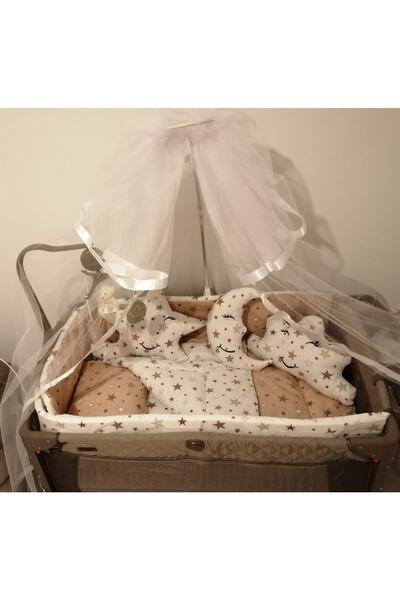 Babynia Cotton 70x110 Park Crib Sleeping Set Brown Star