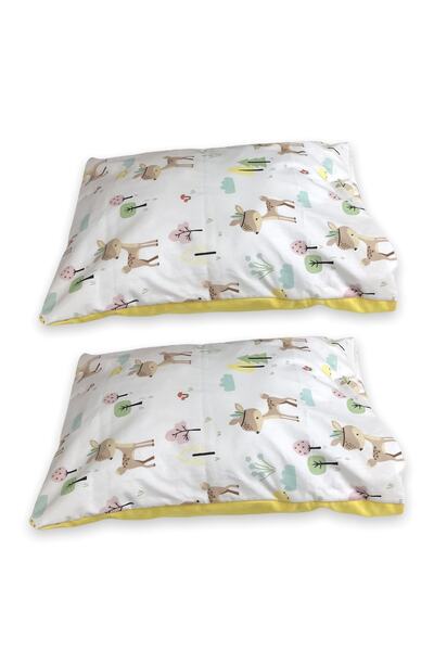 Babynia غطاء وسادة للأطفال الرضع مقاس 35x45 (2 قطعة) أصفر كاراجا