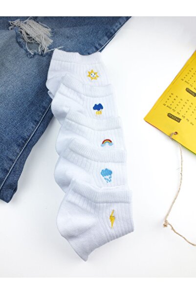 footmania Σετ 5 Ζευγαριών Διασκεδαστικές Κεντημένες Γυναικείες Κάλτσες