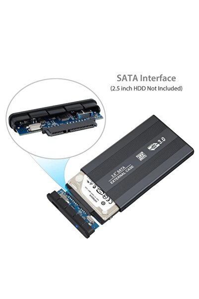 aogo Usb 3.0 Sata 2.5 Harddisk Kutusu + Kılıf Metal Harici Disk Kutusu
