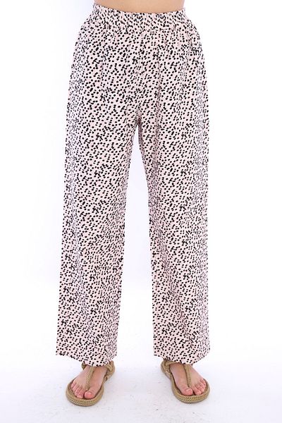 Sonne's Fera Leopard Pattern High Waist Cotton Poplin Pajamas / Trousers