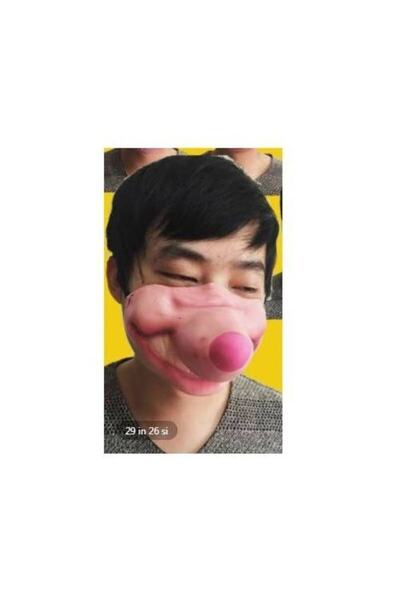 Genel Markalar Şaka Komik Korku Maskesi Yarım Yüz Lateks Gerçekçi Maske