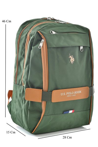U.S. Polo Assn. BAZA. Polo Assn. 20041 Rucsac de școală verde Lidyamed