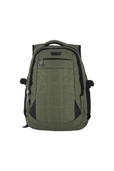 Relaxion 2227 Khaki Waterproof Lined Fabric Backpack
