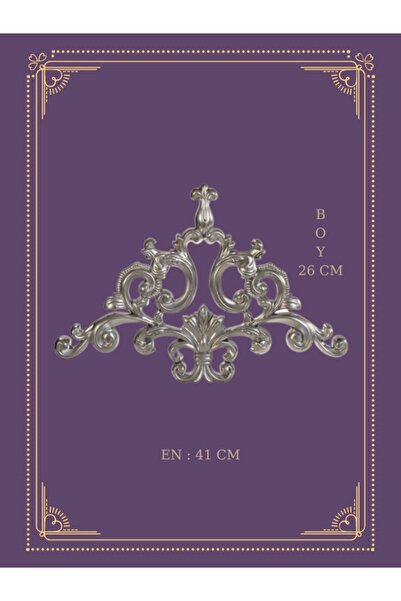 DECOGOLD Dekoratif Saray Tavan Köşe Motif Dgm-24 Gümüş 41*26