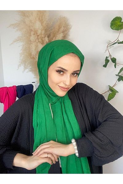 Nilbutik Bamboo Kraş Shawl Benetton Green