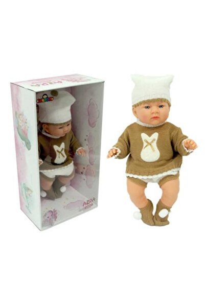 Genel Markalar Azra Bebek Yeni Doğmuş Kahve Bej Triko Elbiseli Glt1128-b