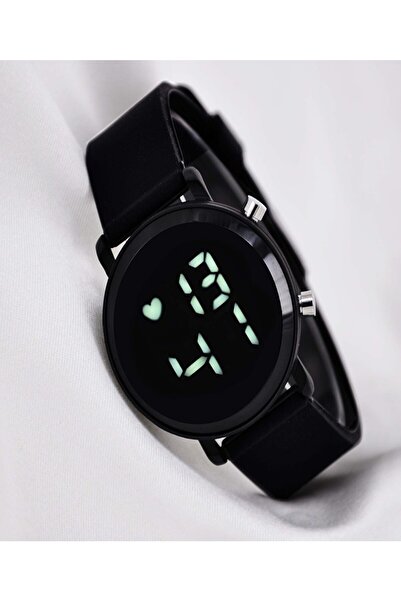 Hyd Silikon Kordonlu Kayışlı Saat Led Ekran Unisex Kol Saati