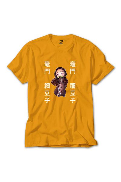 Z zepplin Demon Slayer Nezuko Kamado - Κίτρινο T-Shirt