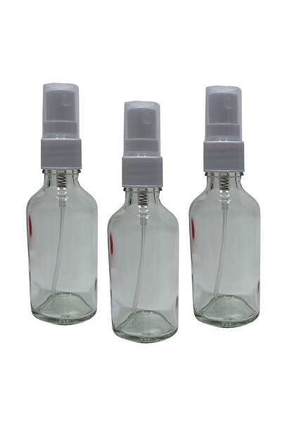 Paradise 3 Adet 50 Ml Boş Bayan Cam Parfüm Şişesi Doldurulabilir Spreyli