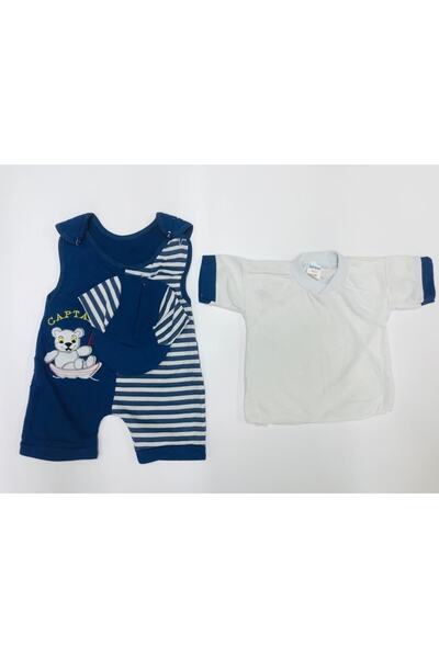 Baby Slon Kids Clup Yazlık Penye Şapkalı Captain Nakışlı Badili Indigo Mavi E...
