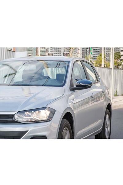 HasAkman Vw Polo Mk6 Batman Yarasa Ayna Kapağı Piano Black 2018 2019 2020 202...