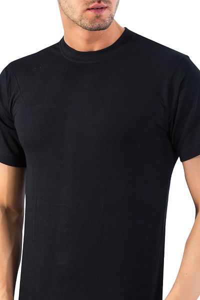 LÜXDRM 5-Piece Combed Cotton Crew Neck Men's Undershirt Made from 100% Cotton Threads