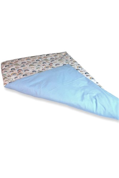 Babynia Bebek Çocuk 100x150 Yorgan Standart Gökkuşağı Mavi