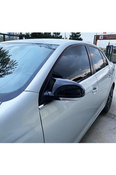 HasAkman Vw Jetta Mk5 Batman Yarasa Ayna Kapağı Piano Black 2005 2006 2007 20...