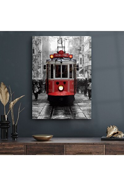 Decovetro Tram City Landscape Glass Painting