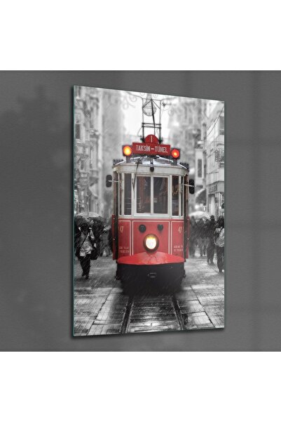 Decovetro Tram City Landscape Glass Painting