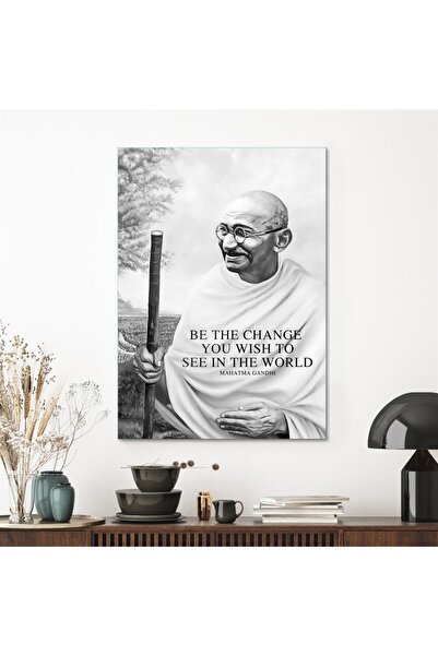 Decovetro Tablou din sticlă Mahatma Gandhi