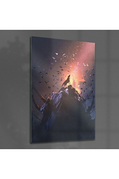 Decovetro Tablou de sticlă, pictură în acuarelă, peisaj