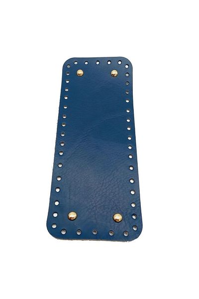 angel çanta aksesuar Βάση τσάντας από γνήσιο δέρμα Navy Blue 30x12 cm Ορθογώνια ελαφριά χρυσή μεταλλική βάση