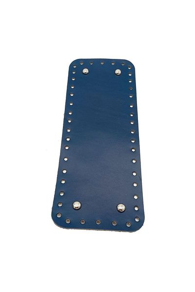 angel çanta aksesuar Βάση τσάντας από γνήσιο δέρμα Navy Blue 30x12 cm Ορθογώνιο Ασημί Μεταλλικό