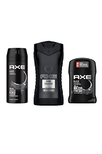 Axe Black Serisi Duş Jeli+deodorant+stick 3'lü Set