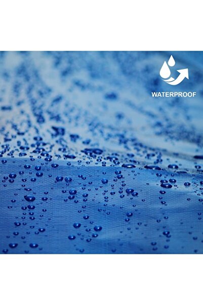 Gergef 2x5 Metre Pullu Lamineli Branda Su Geçirmez Gölgelik Yağmurluk Çadır Ö...