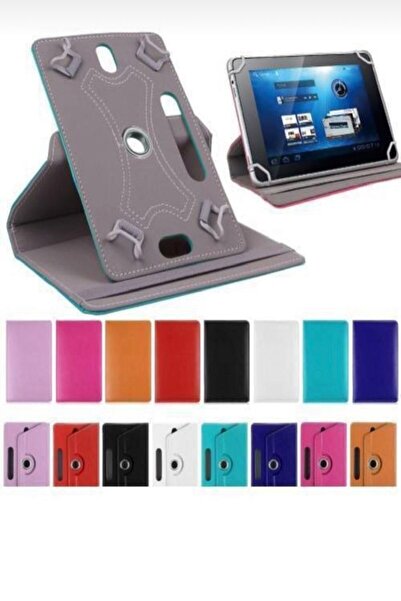 delux case Tcl 9081x Tab 10s Wifi 10.1 Inch Uyumlu Deri Tablet Kılıf Sıtandlı 360° Dönebilen