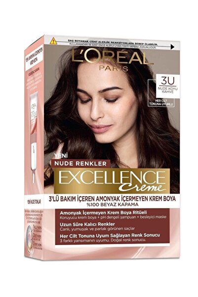 L'Oreal Paris L’oréal Paris Excellence Creme Nude Renkler Saç Boyası – 3u Nud...