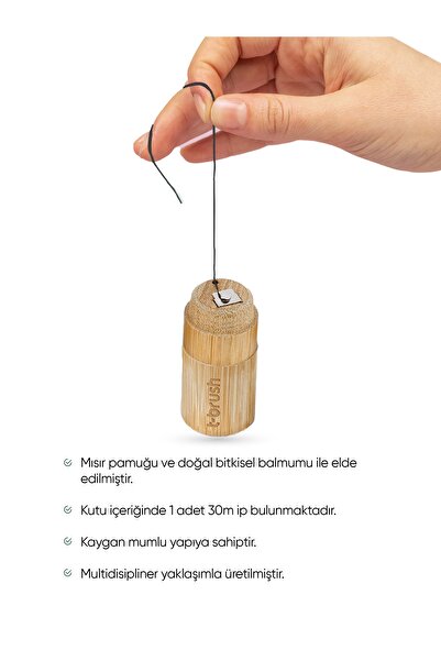 TBRUSH T-brush Activated Charcoal Bambu Kutu Diş Ipi