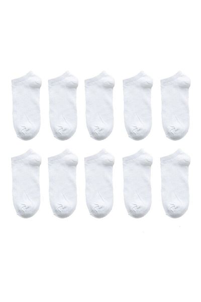 BGK Unisex Μποτάκια Λευκού χρώματος Κάλτσες 10 ζευγαριών