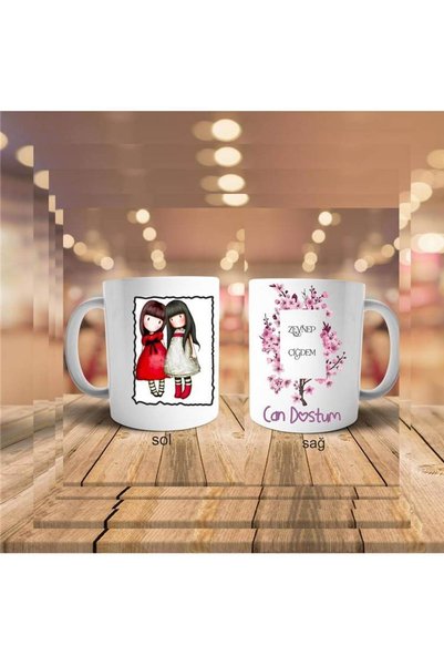 sıradışıhediyem Dost Arkadaş Kanka Best Fridens Kupa Bardak ( Kişiye Özel Isi...