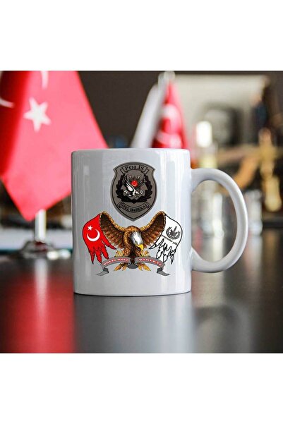 sıradışıhediyem كوب حارس أمن جندي الشرطة التركية بعلم Jöh Pöh