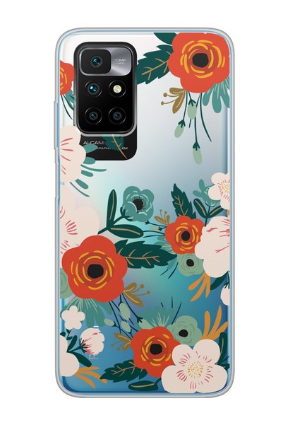 Spoyi Redmi 10 2022 Art Azalea Design Super Transparent Phone Case