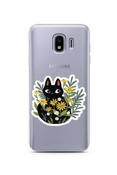 Spoyi Super Transparent Phone Case with Samsung J4 Cat Sticker Design